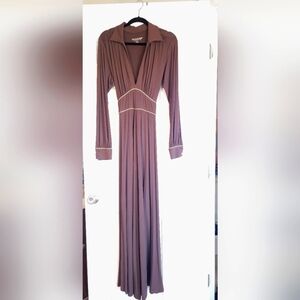 Soft Surroundings Brown Cuffed Sleeve Gown